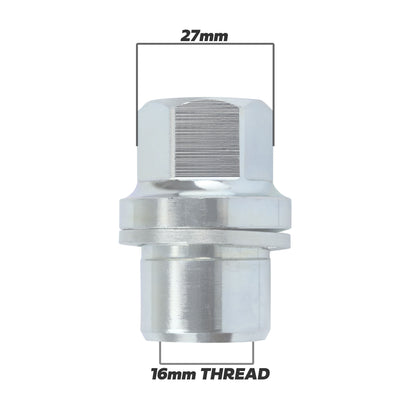 Silver Alloy Wheel Nuts 5pc kit for Land Rover Discovery 1 - Alloy wheel type