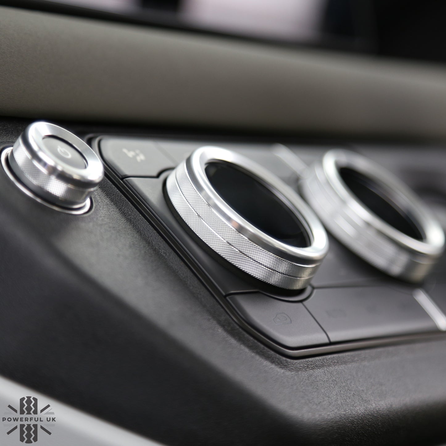 Interior Aircon Control Trim - Set of 3 - SILVER - for Land Rover Defender L663