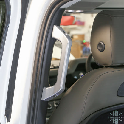 Aluminium Rear Grab Handles (Pair) for Land Rover Defender L663 - Silver