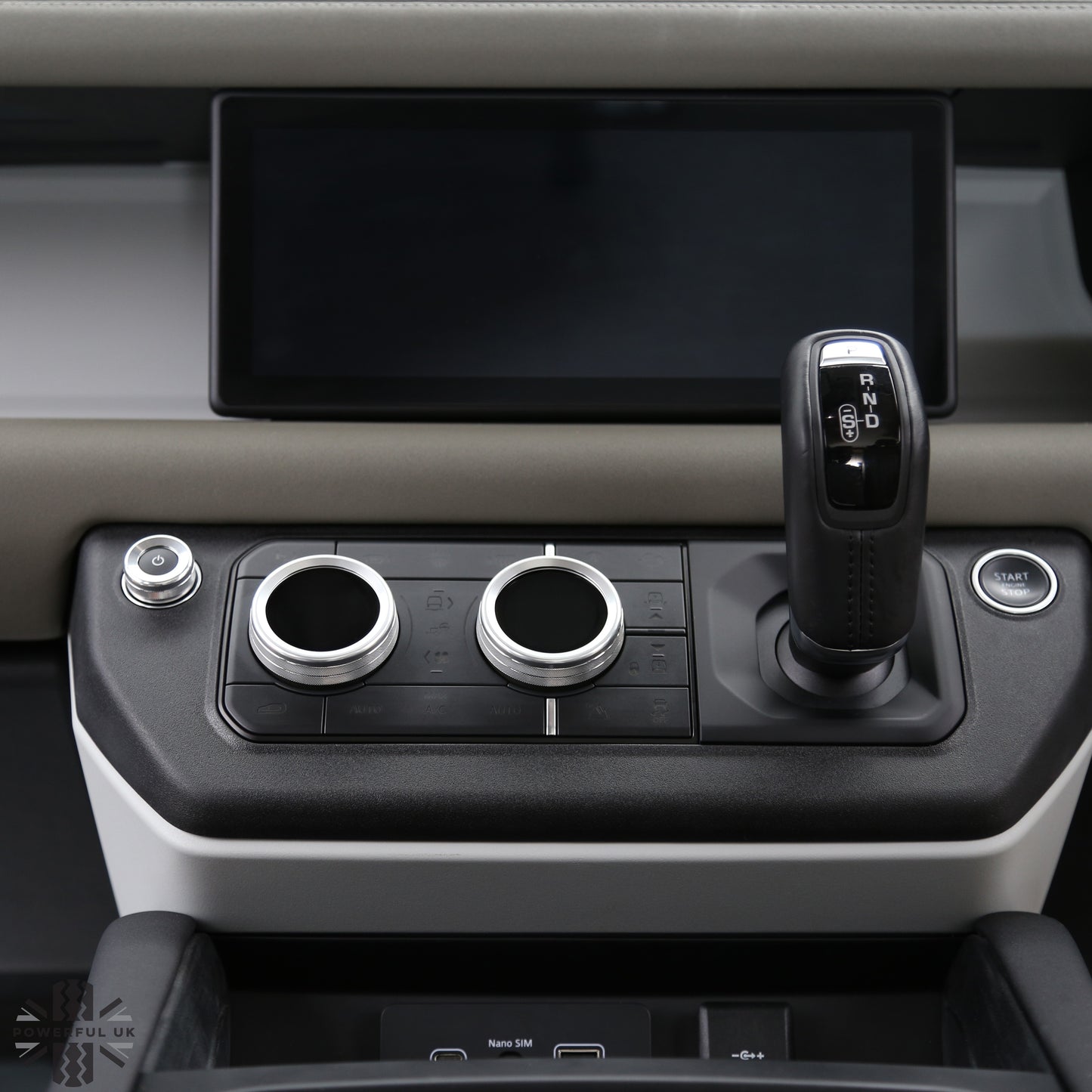 Interior Aircon Control Trim - Set of 3 - SILVER - for Land Rover Defender L663