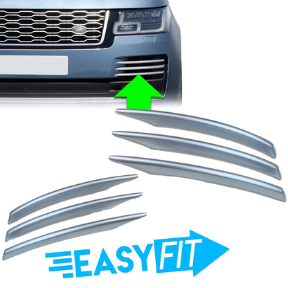Front Vent Blade Covers - Silver for Range Rover L405 2018