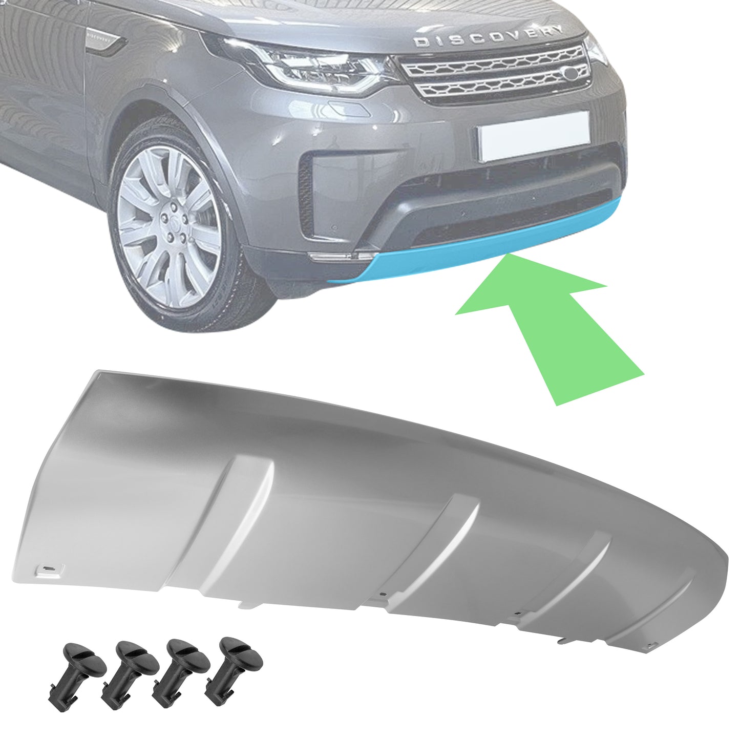 Front Bumper "Dynamic" Tow Eye Cover - Silver - for Land Rover Discovery 5