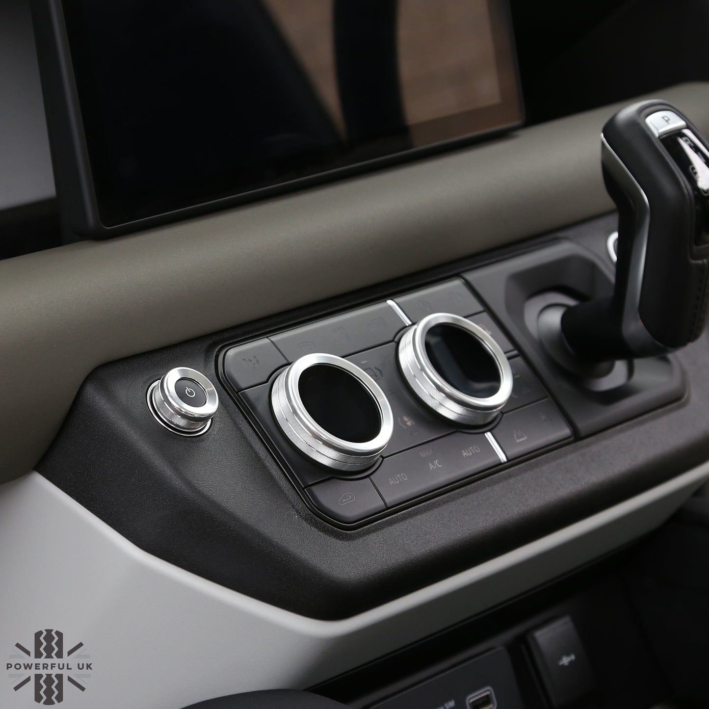 Interior Aircon Control Trim - Set of 3 - SILVER - for Land Rover Defender L663