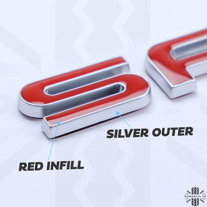 SPORT Lettering - Silver & Red for Range Rover Sport L494 Tailgate