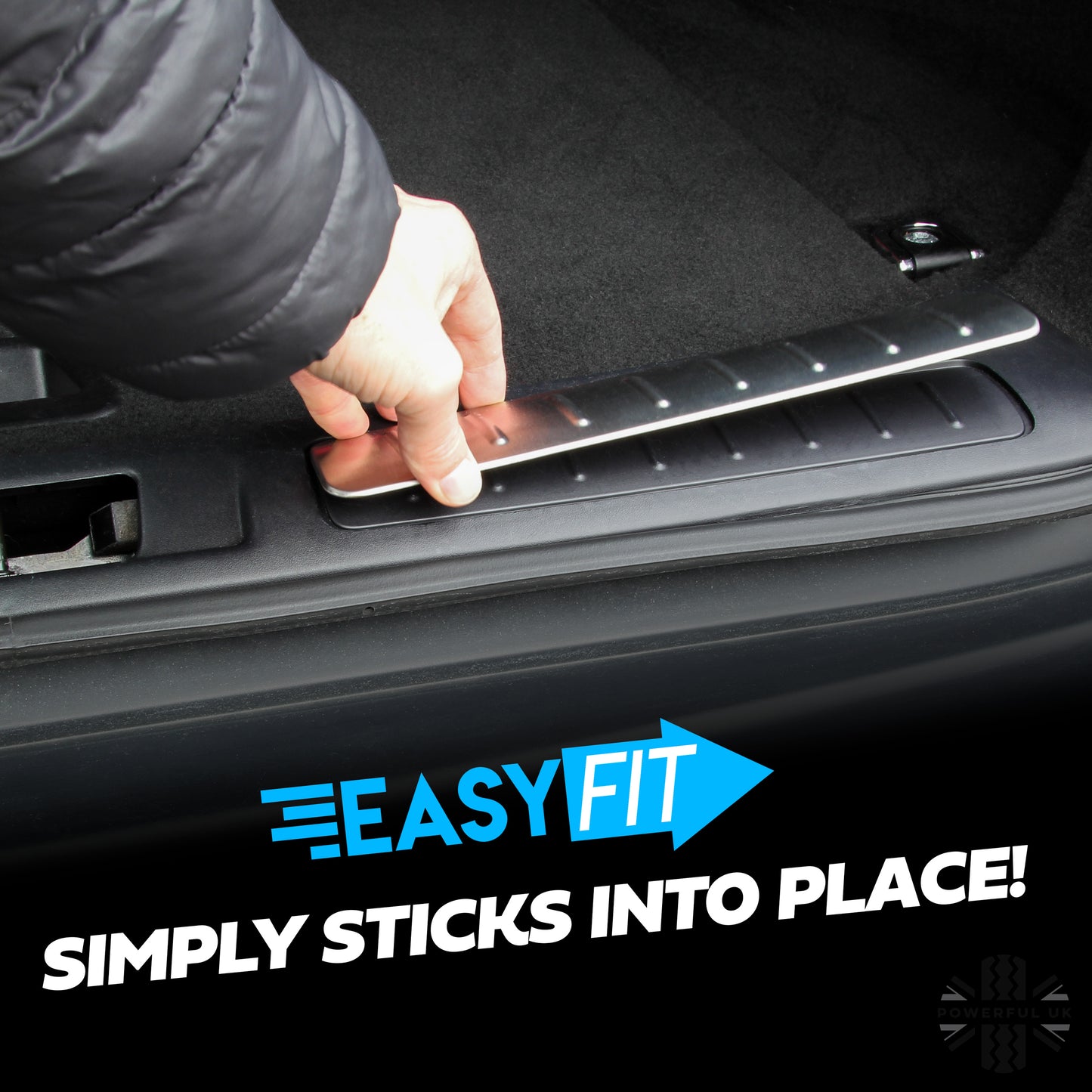 Interior Boot Threshold Finisher Trim Inserts - Stainless Steel - for Land Rover Discovery Sport