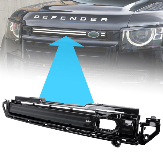 LED Front Grille Assembly for Land Rover Defender L663 - Smoked LED Strip
