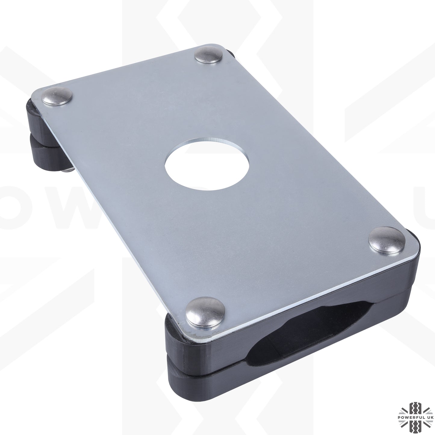 Roof Cross Bar Mount Clamp Kit for the Land Rover Defender L663 - Kit A - LARGE Zinc Plated Steel Top