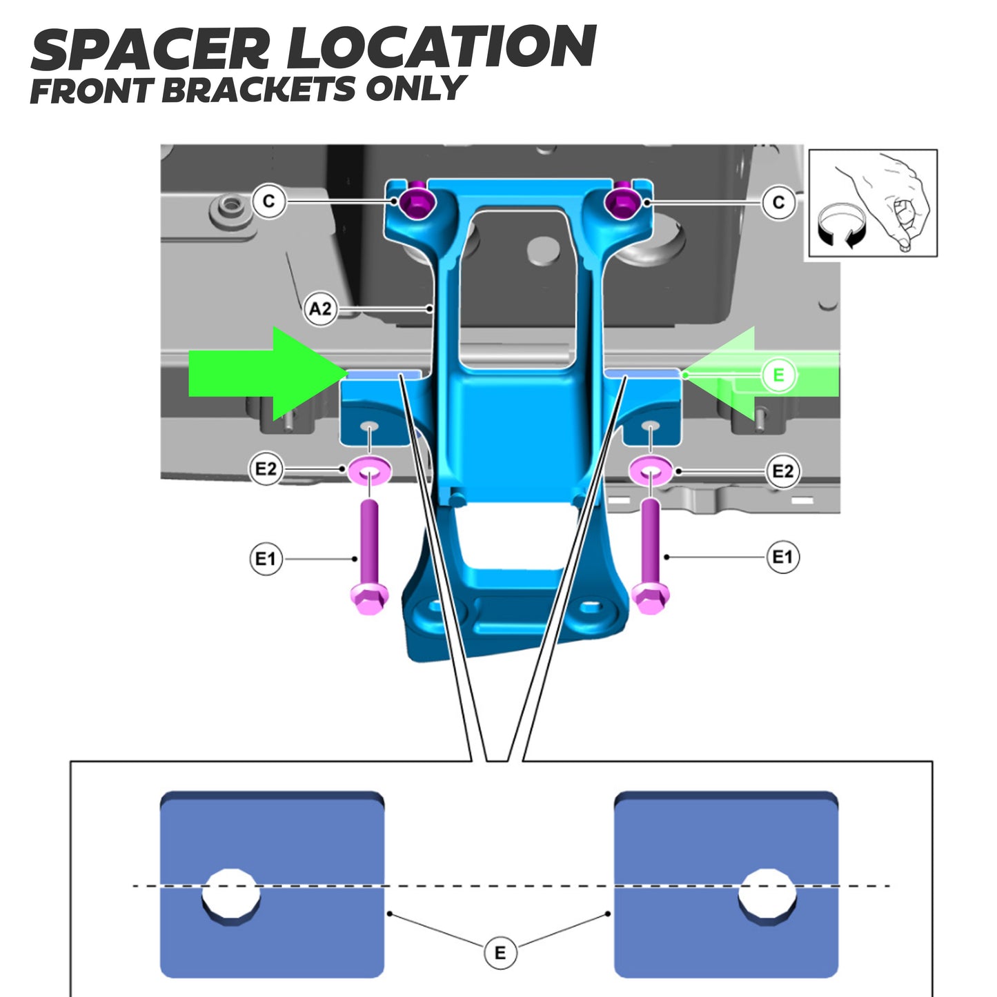 Side Step / Tube Spacer kit (genuine) for Land Rover Discovery 5 2021