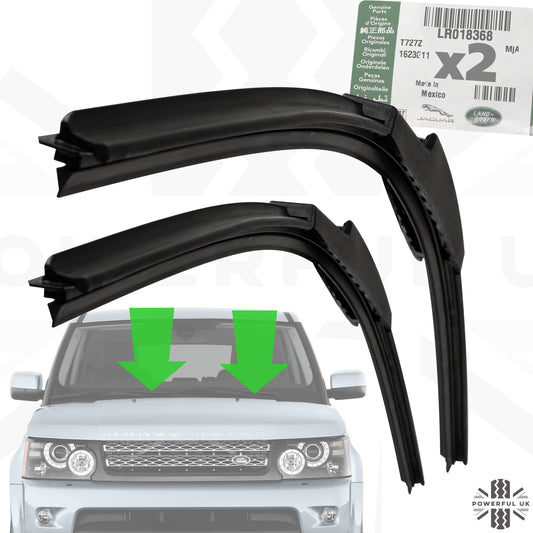 2 Genuine Windcreen Wiper Blades for Range Rover Sport L320 Front