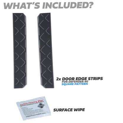Door Edge Protection Strips for Land Rover Defender L663 90 - Square Pattern