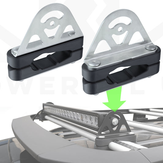 Roof Rack Mount Clamp Kit for Thule Cross Bars - Kit D (Stainless)