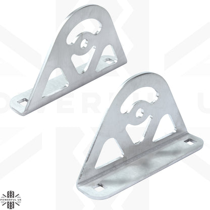 Roof Accessory Mount End Plates x2 for Land Rover Defender L663 - Stainless Steel