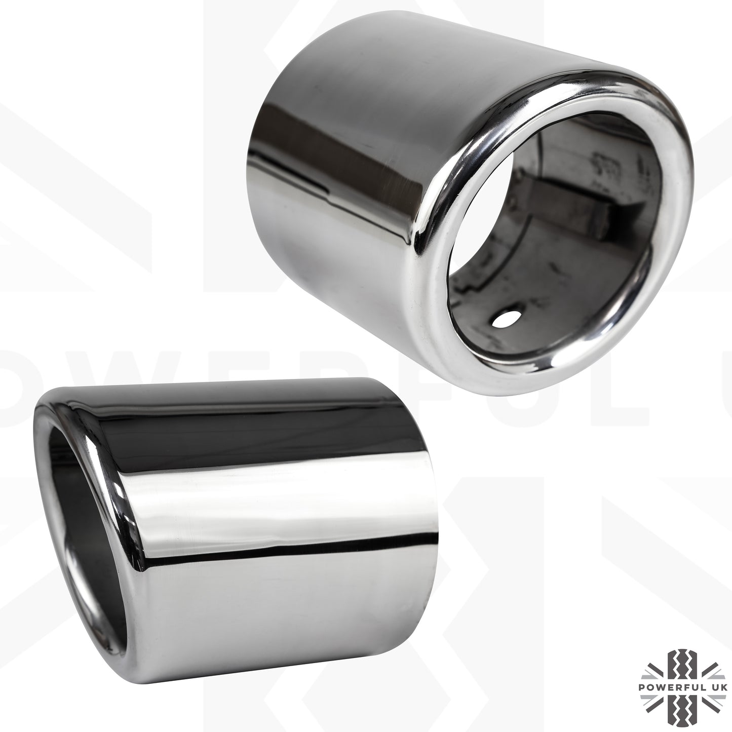 Round Exhaust Tips for Range Rover Sport L494 (2014-17) - Pair - DIESEL - Stanless