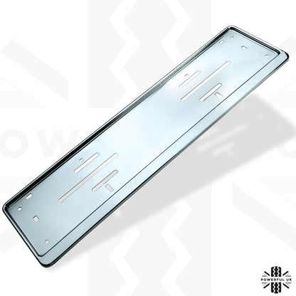 Universal Number Plate Surround - Polished Stainless Steel