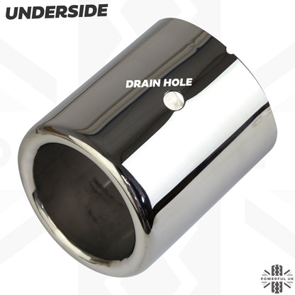 Round Exhaust Tips for Range Rover Sport L494 (2014-17) - Pair - DIESEL - Stanless