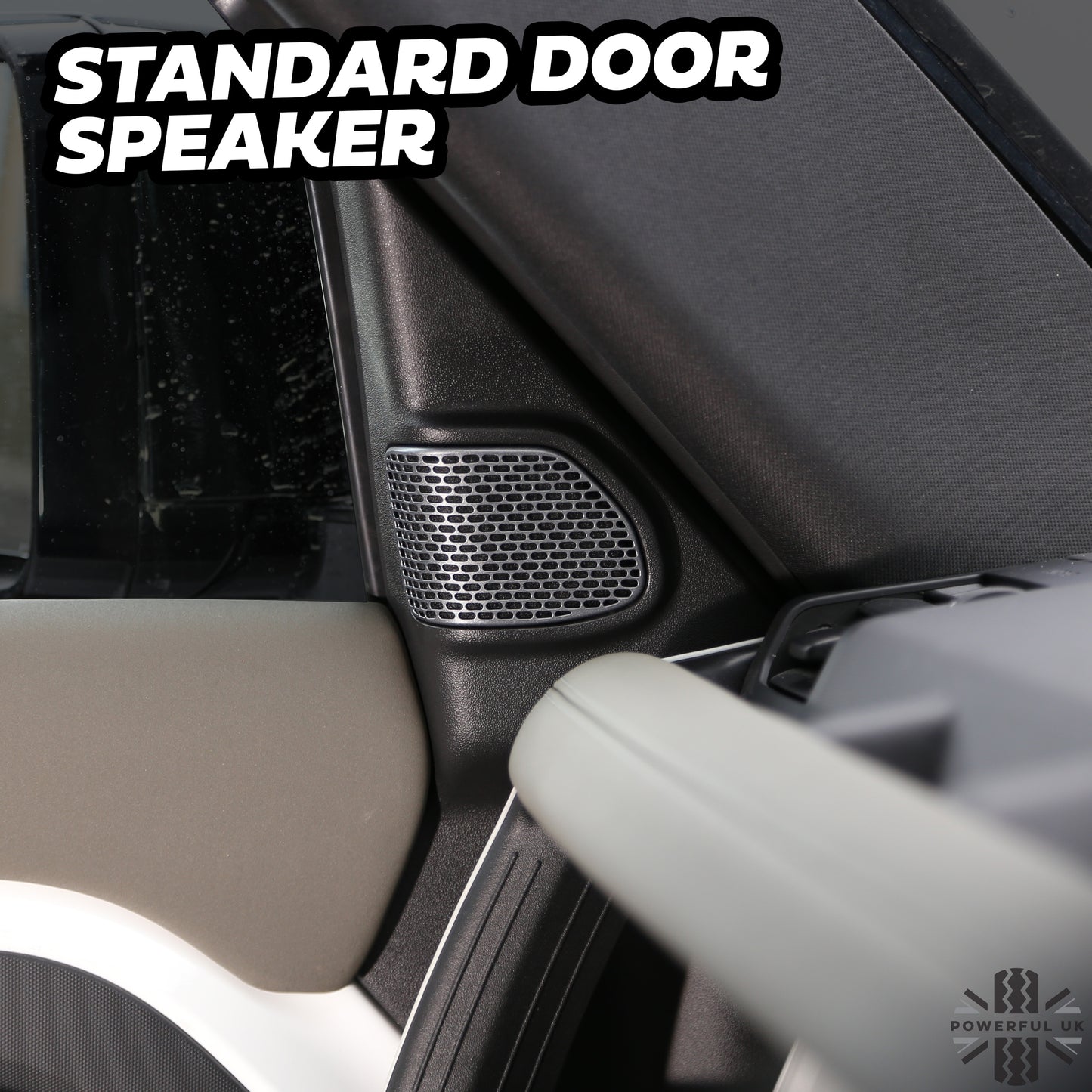 Door Speaker Covers x2 - Silver - for Land Rover Defender L663