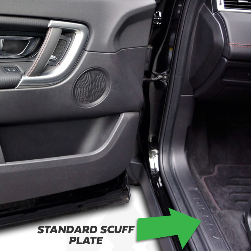 Interior Front Door Sill Scuff Plates - Ebony Black - for Land Rover Discovery Sport