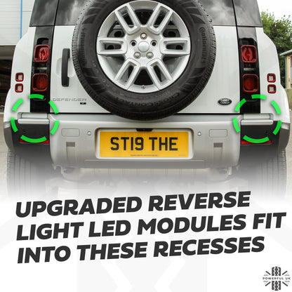 LED rear light upgrade kit for Land Rover Defender L663 - White + Red