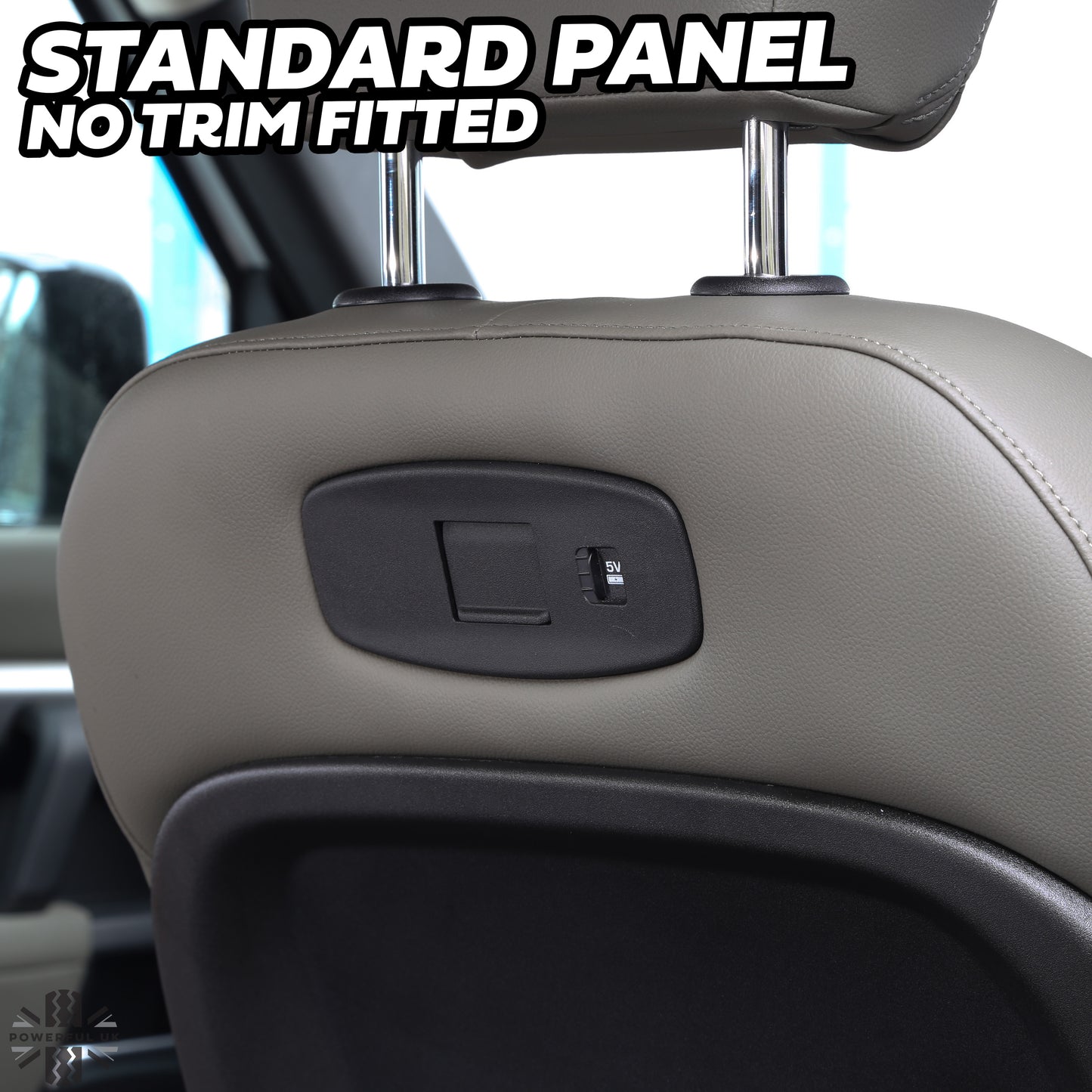 USB Panel Trims x2 - Silver - for Land Rover Defender L663