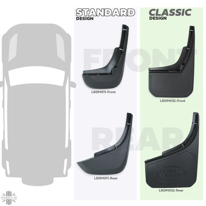 Rear Mudflaps - Standard Design - Genuine - for Land Rover Defender L663