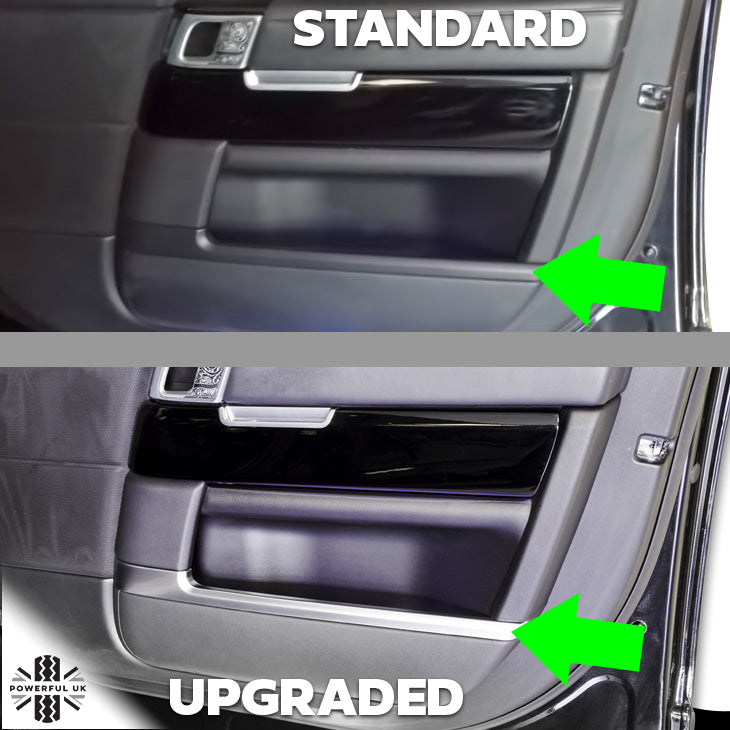 Door bin pocket liner trim Silver/Chrome for Range Rover Sport L494 2013-17