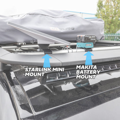 Makita Battery Mount for Starlink Mini Land Rover Defender L663 Cross Bars