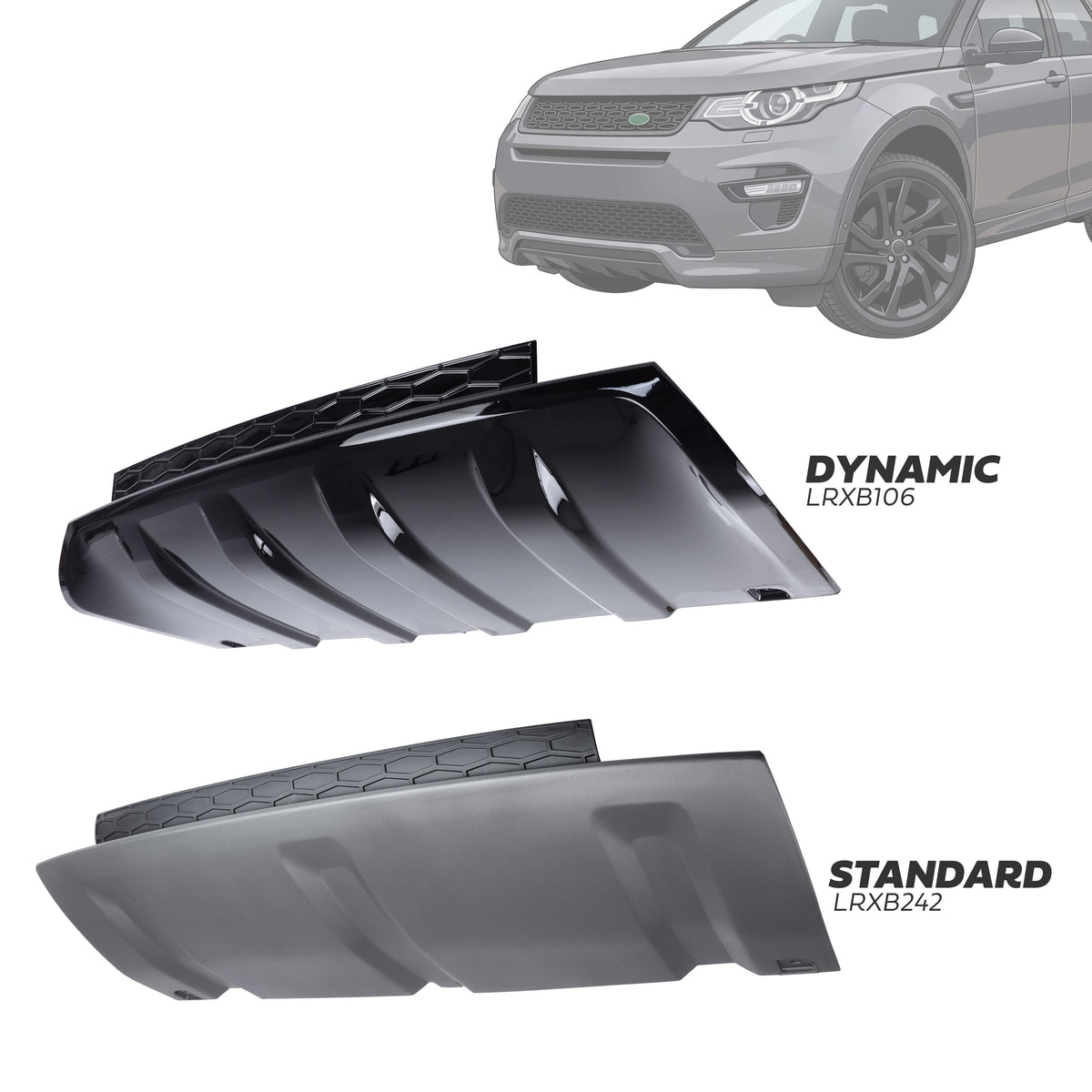 Front Tow Eye Cover for Land Rover Discovery Sport 2015-19 Dynamic Bumper - Gloss Black