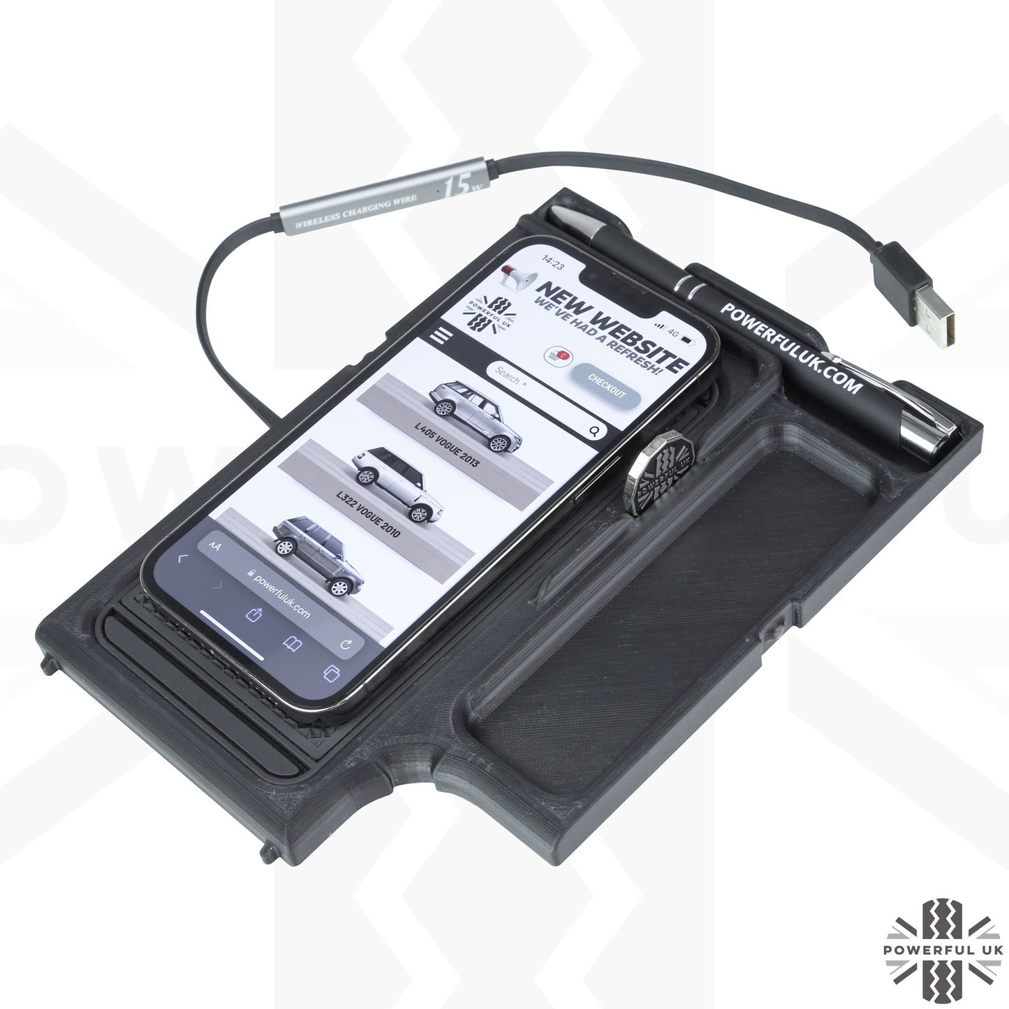 Wireless Charging Tray for Land Rover Freelander 2 (2012+) - TYPE A