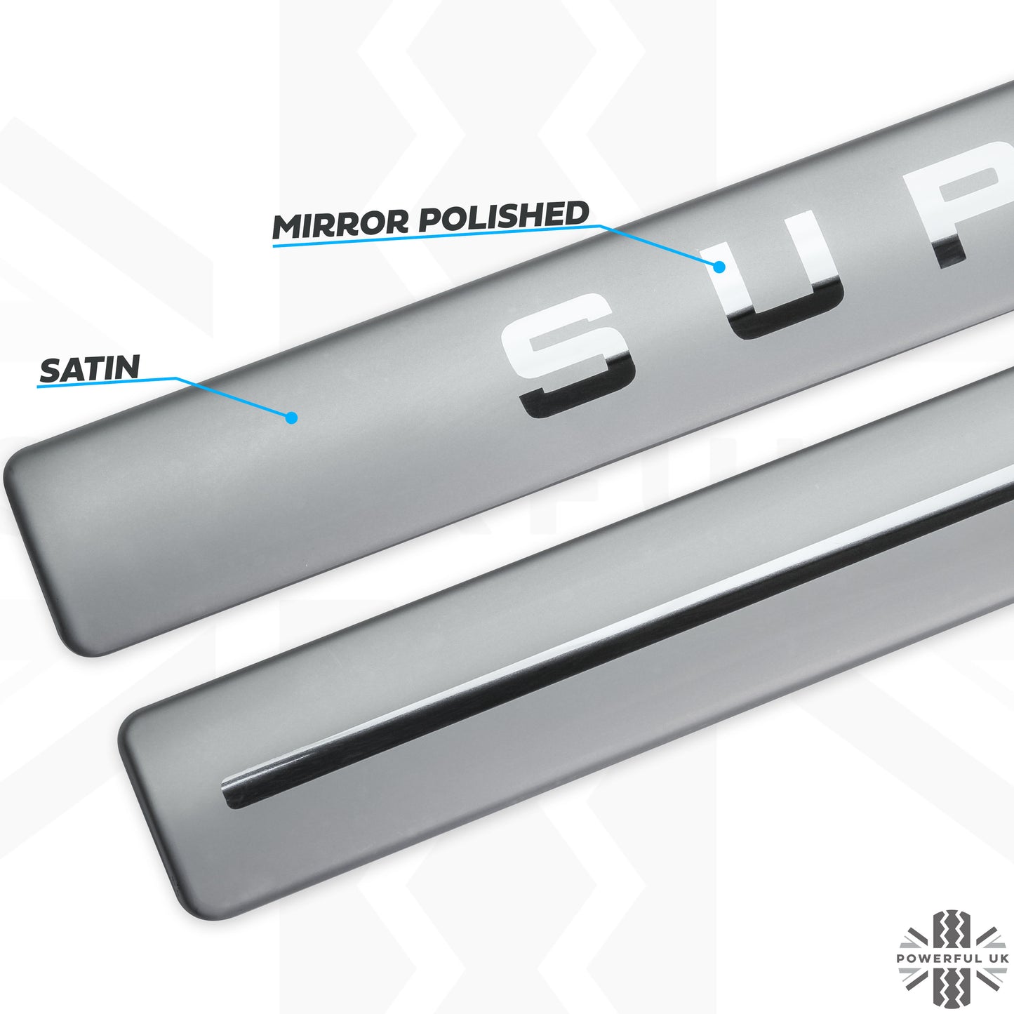 Inner Sill Inserts Stainless Steel - 'SUPERCHARGED' for Range Rover Sport