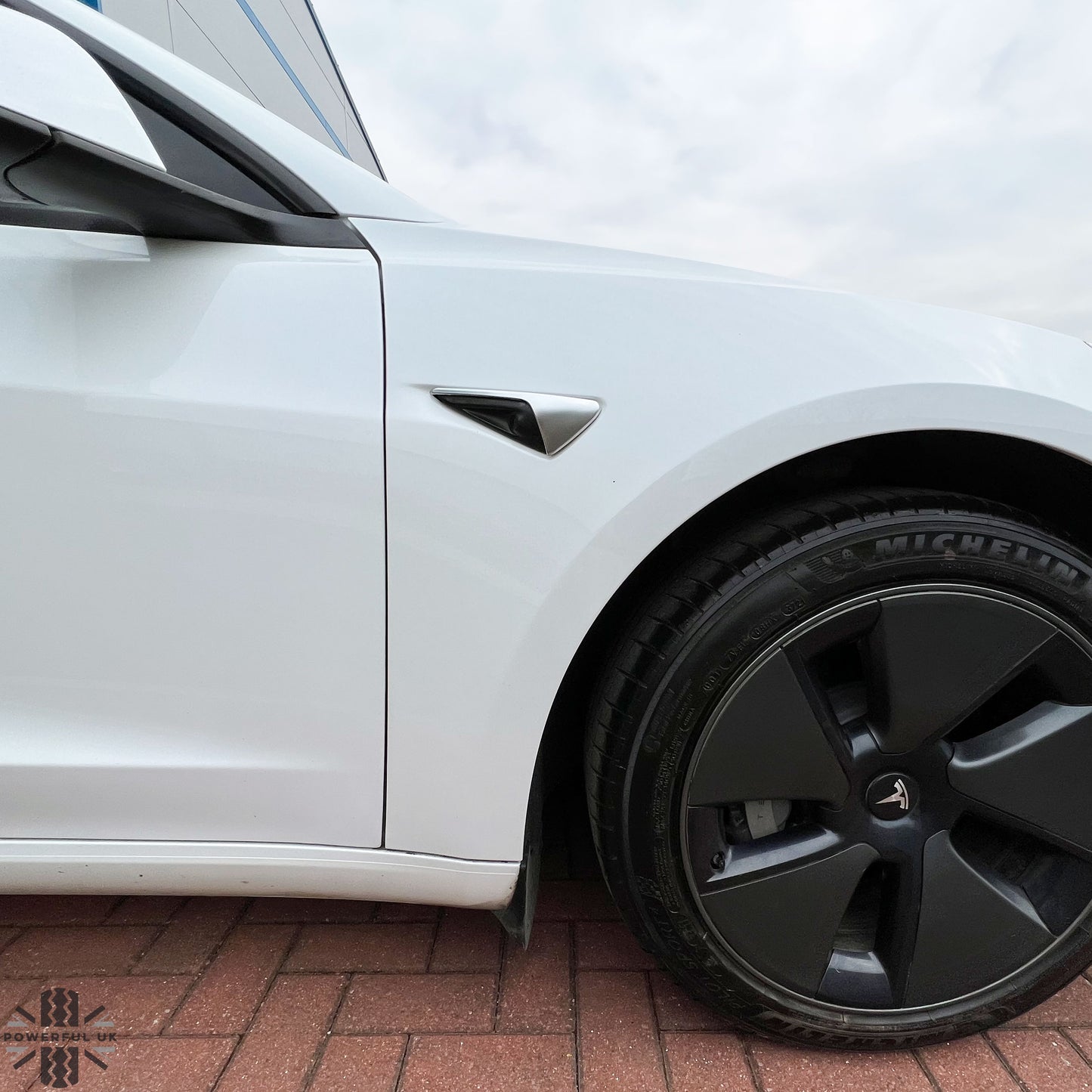 Side Repeater Camera Covers (2pc) in Silver for Tesla Model S,3,X,Y