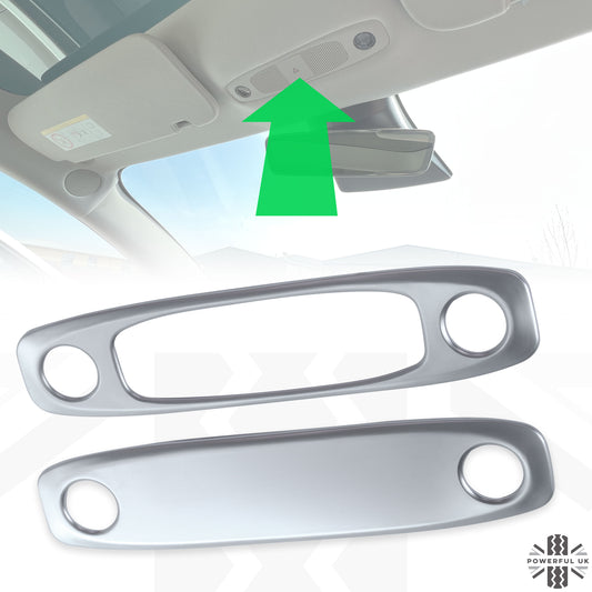 2x Roof Light Covers in Silver for Tesla Model 3