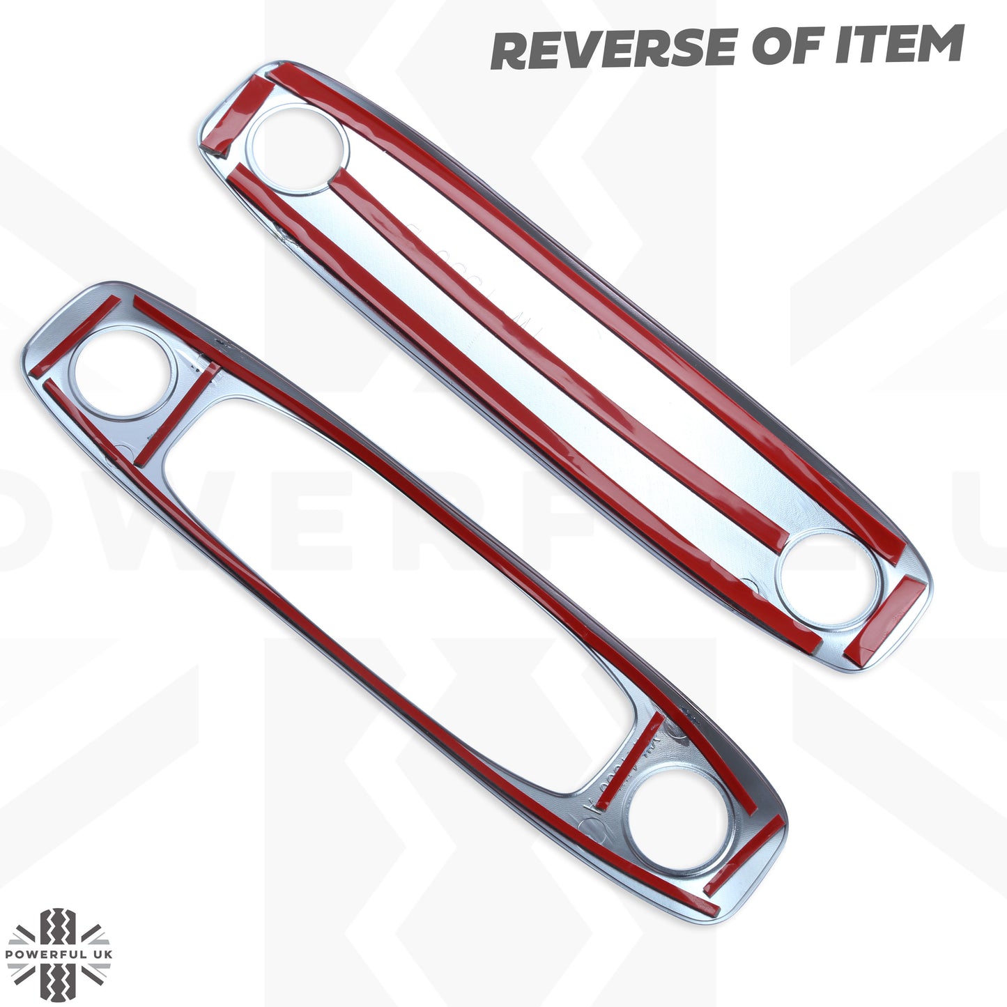 2x Roof Light Covers in Silver for Tesla Model 3