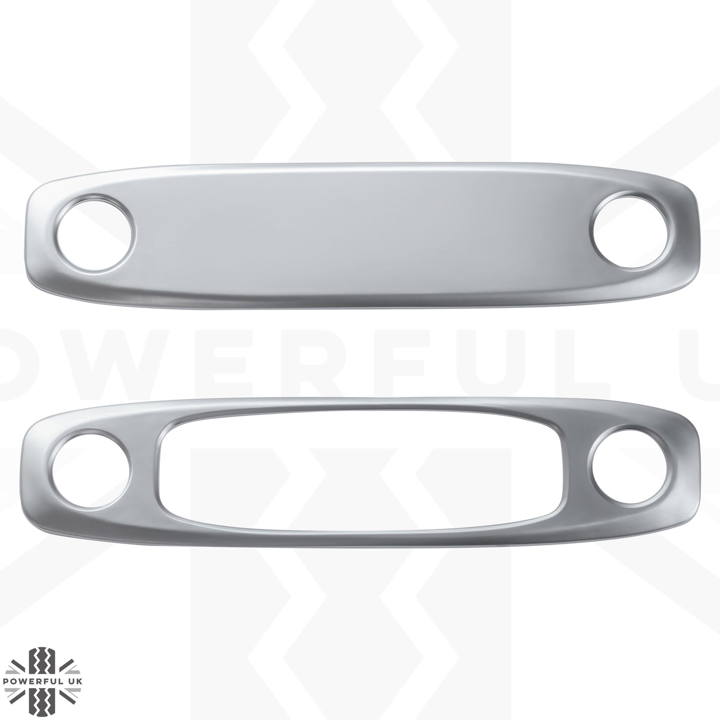 2x Roof Light Covers in Silver for Tesla Model 3