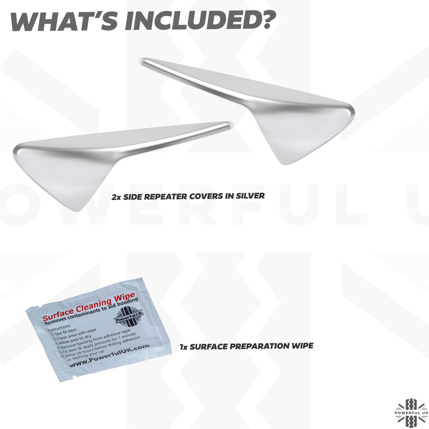 Side Repeater Camera Covers (2pc) in Silver for Tesla Model S,3,X,Y