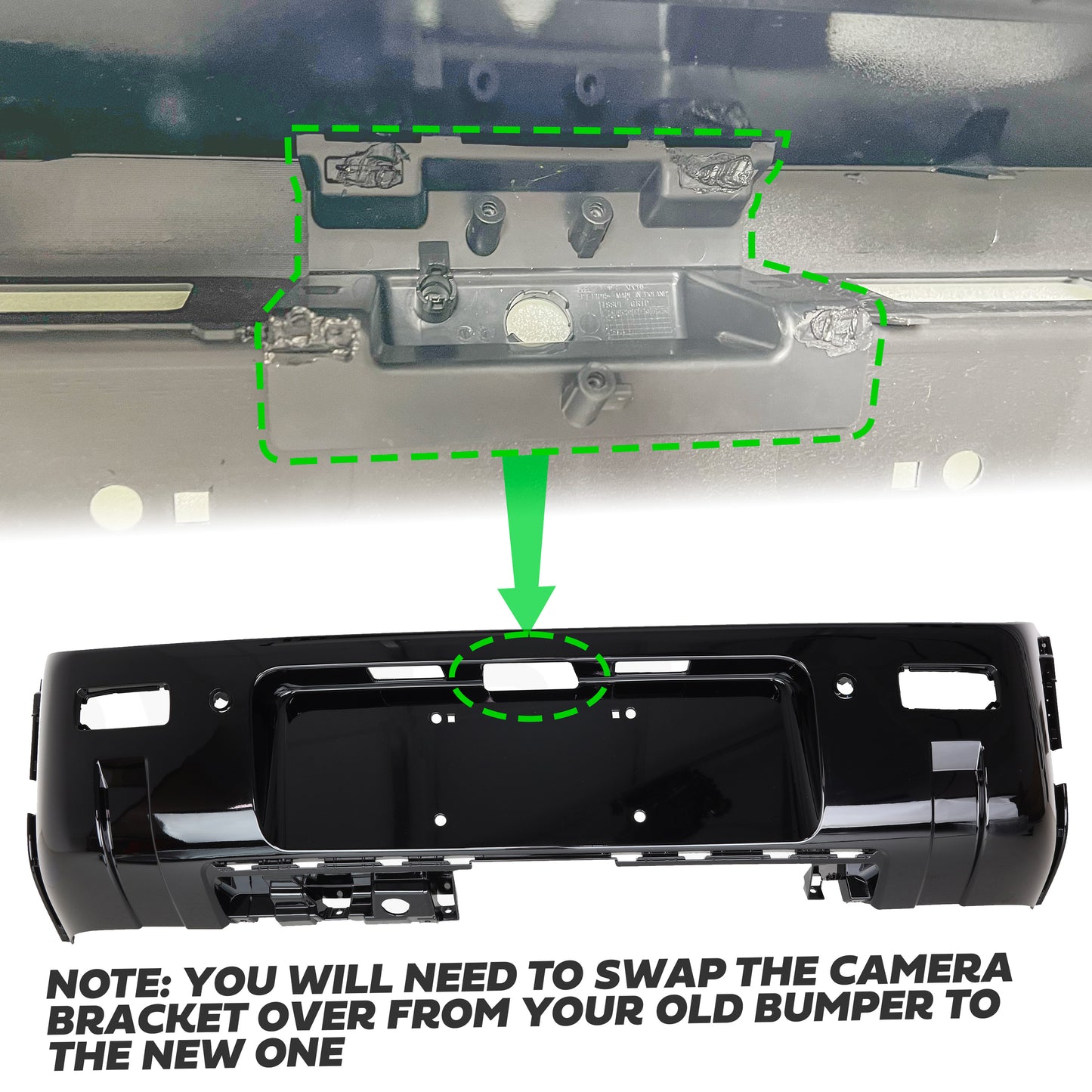 Rear Bumper Kit for Land Rover Defender L663 - Gloss Black