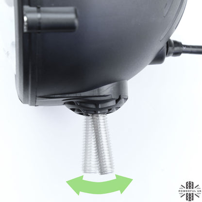 6" LED Bottom Mount Round Headlight with DRL - LHD - Single Lamp