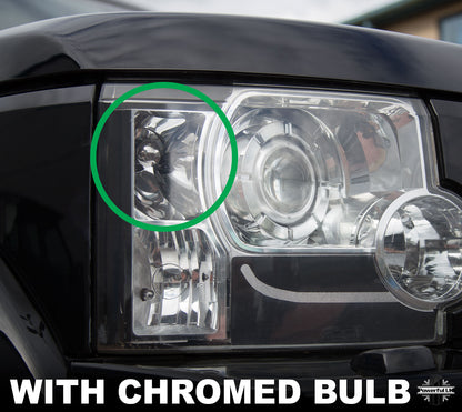 Pair of chrome / orange 3156 indicator bulbs for Land Rover Discovery 3