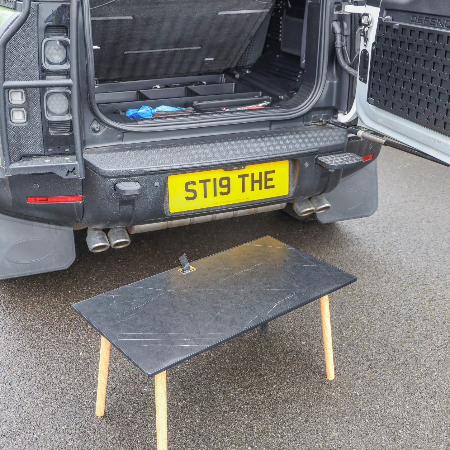 Under Boot Floor Storage Box + Table for Land Rover Defender L663(110)