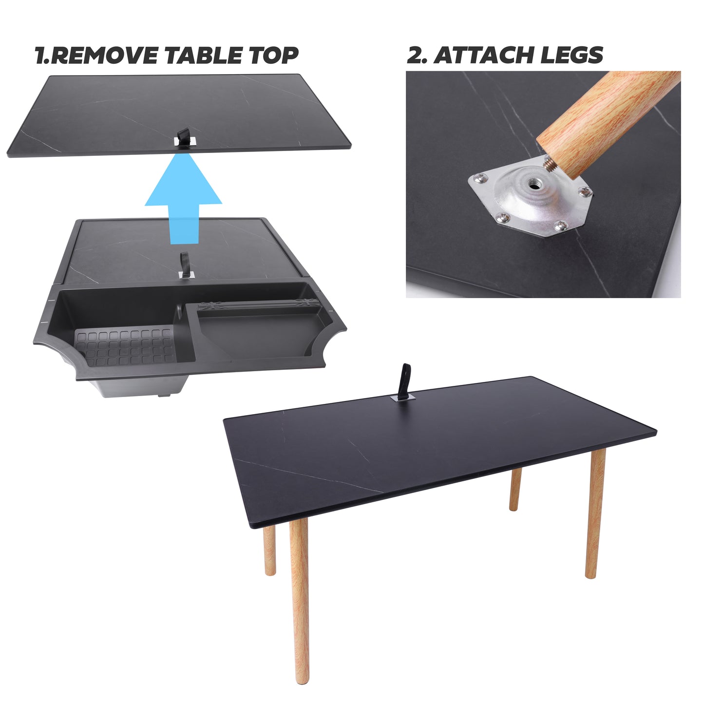 Under Boot Floor Storage Box + Table for Land Rover Defender L663(110)