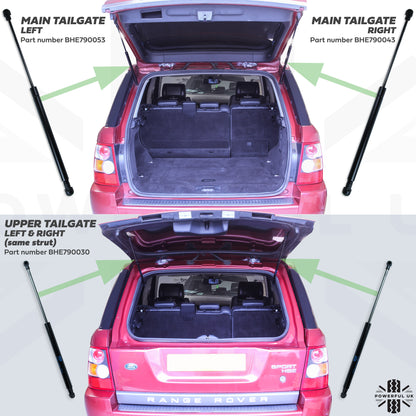 Tailgate Gas Strut 4pc Kit for Range Rover Sport L320 2005-11 - Aftermaket