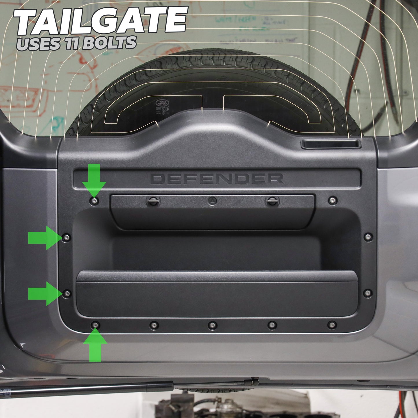 39pc Replacement Door Bolt Kit for Land Rover Defender L663 2 door (90) - Black