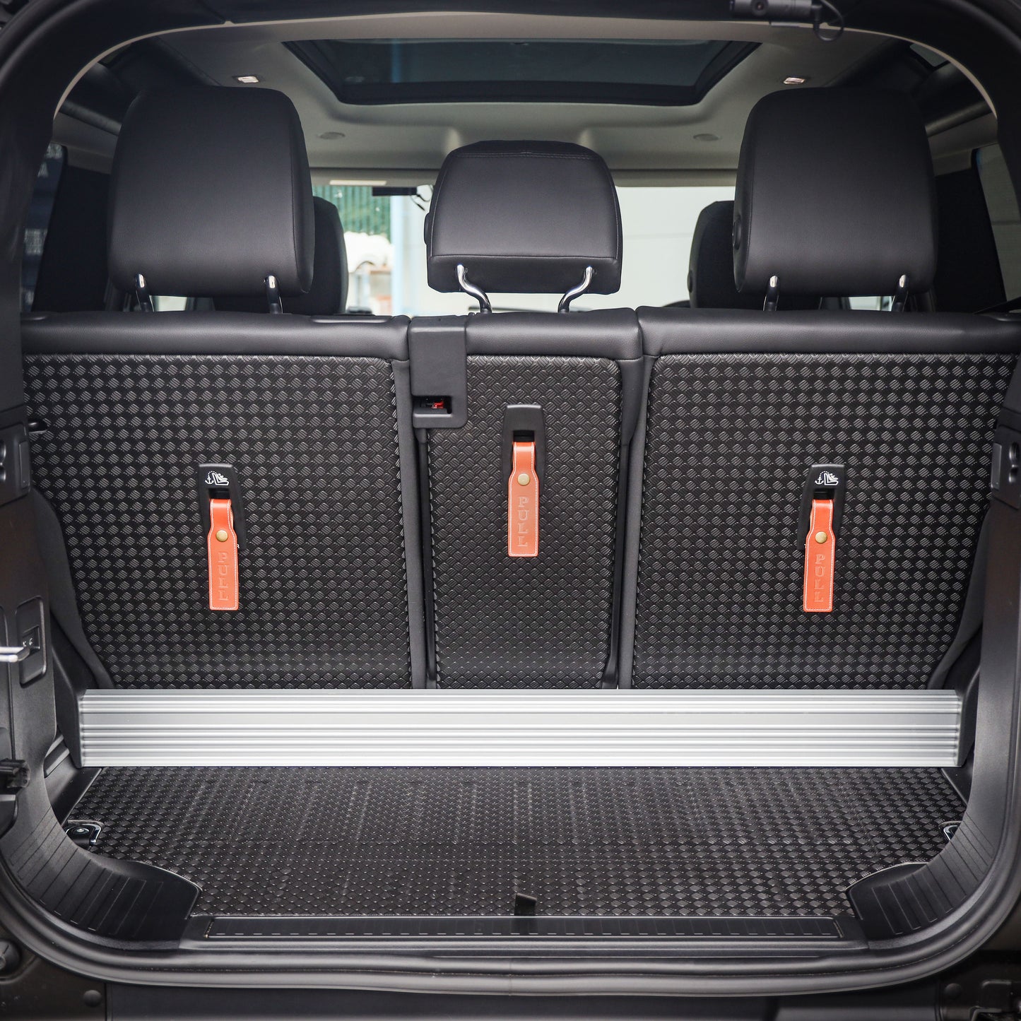 3x PULL Tabs for Land Rover Defender L663 - Tan Brown