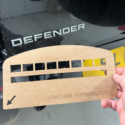 Tailgate Lettering Template for Land Rover Defender L663