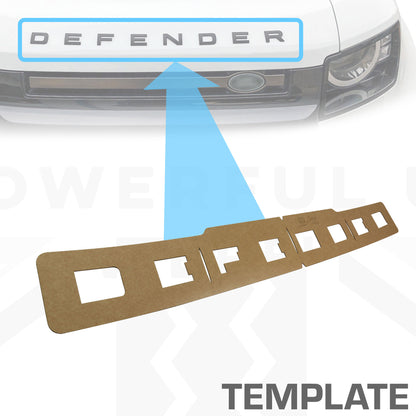 Front Lettering Template for Land Rover Defender L663