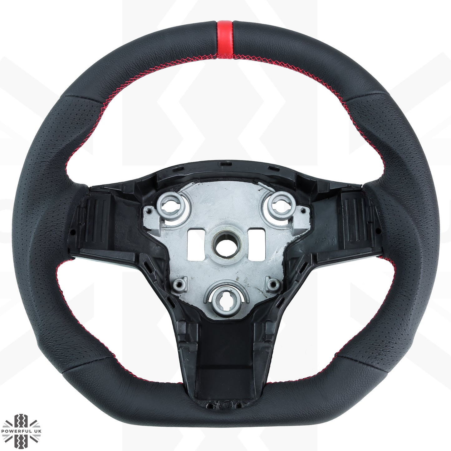Steering Wheel - Non-Heated - Sports Grip - Red Stitch - for Tesla Model 3