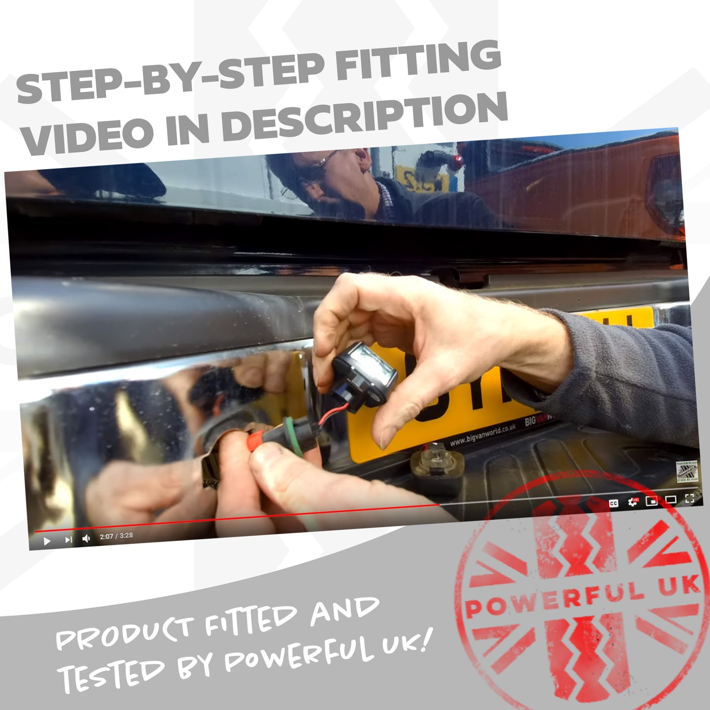 Rear Number Plate Lights (Pair) - Late Type - LED - Nissan Navara D40