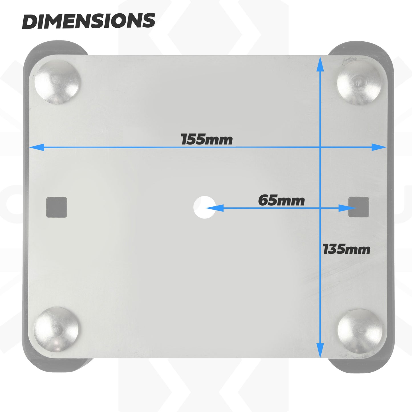 Roof Cross Bar Antenna Mount Kit for the Land Rover Discovery 5 - Kit A - Zinc Plated Top