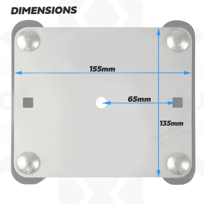 Roof Cross Bar Antenna Mount Kit for the Land Rover Discovery 5 - Kit A - Zinc Plated Top