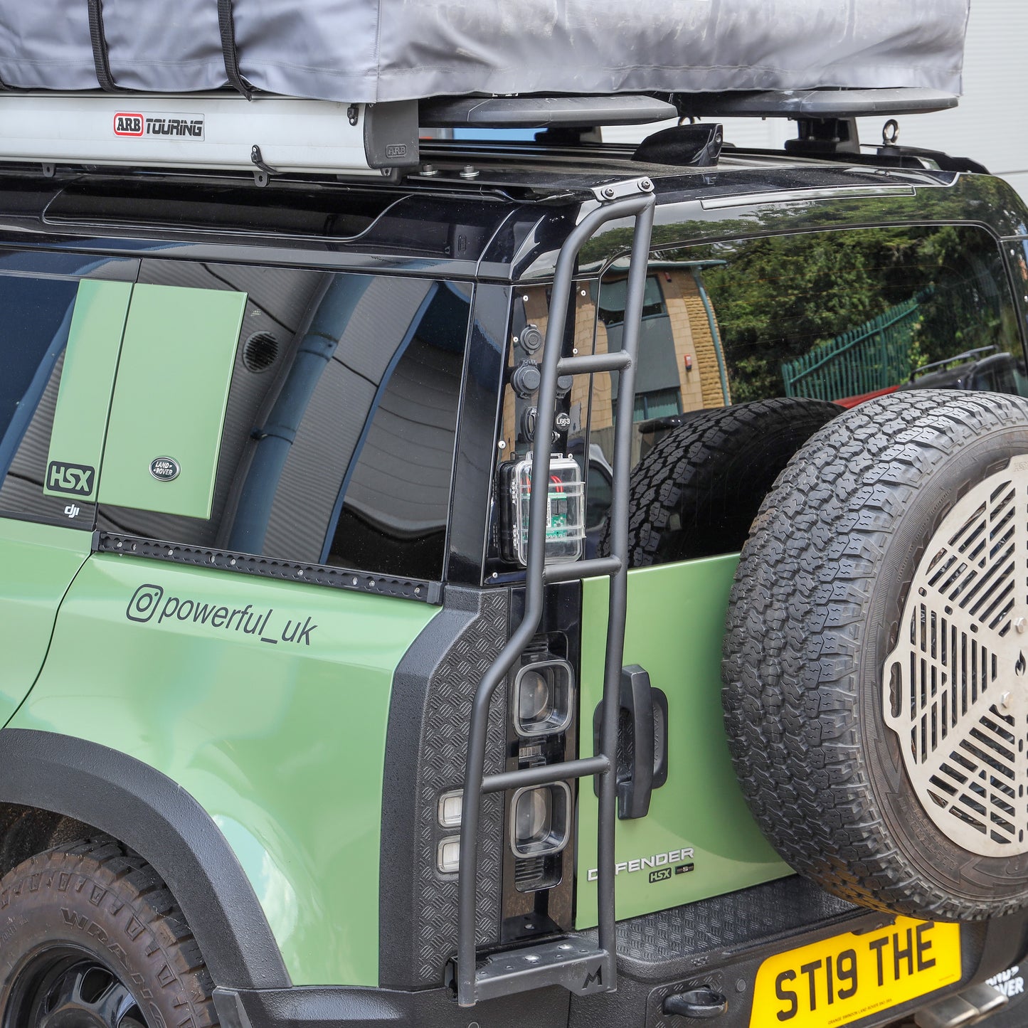 Terrafirma Rear Ladder + Powerful UK Top Plate for Land Rover Defender L663