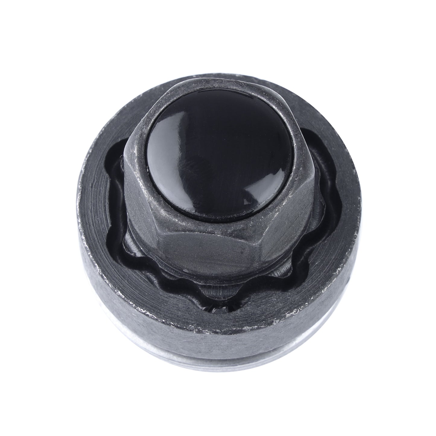 Locking Wheel Nut Key + 4x Locking Nuts Kit in BLACK for Land Rover Defender L663